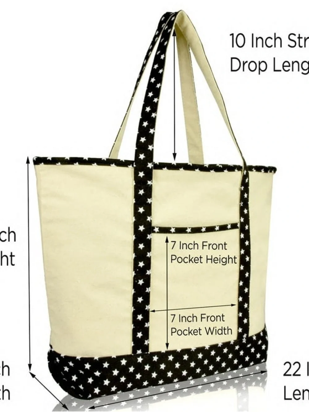 Zodiac Sign Shopping Canvas Tote Bag Black Star Horoscope Gifts - Aries
